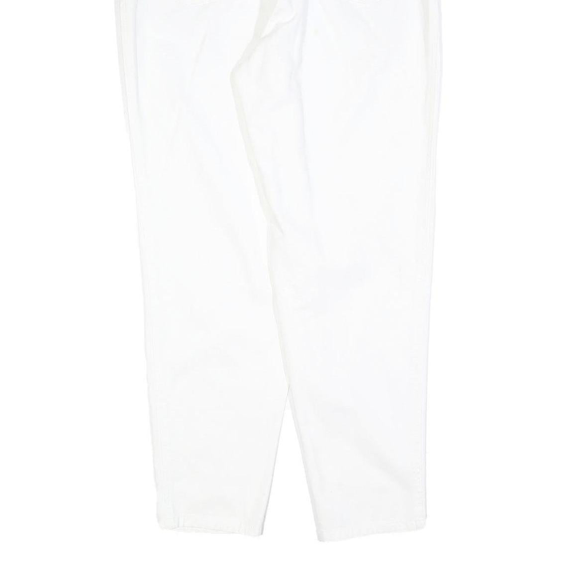 GLOBETROTTER Womens White Regular Fit Straight Denim Woven Cotton Blend Jeans