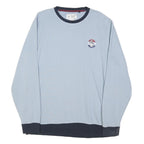 PENGUIN Mens Blue Crew Neck XL Cotton Blend Sweatshirt Logo Detail