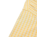 THE NORTH FACE Mens Yellow Checked Shirt L Polyester Blend Button Up Casual