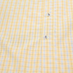 THE NORTH FACE Mens Yellow Checked Shirt L Polyester Blend Button Up Casual