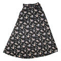 Womens Wrap Skirt Black Long Floral S