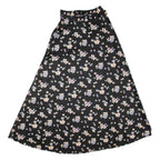Womens Wrap Skirt Black Long Floral S
