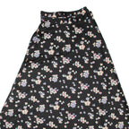 Womens Wrap Skirt Black Long Floral S