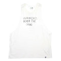 PUMA Womens White Graphic Vest UK 14 Sleeveless Crew Neck Cotton Blend