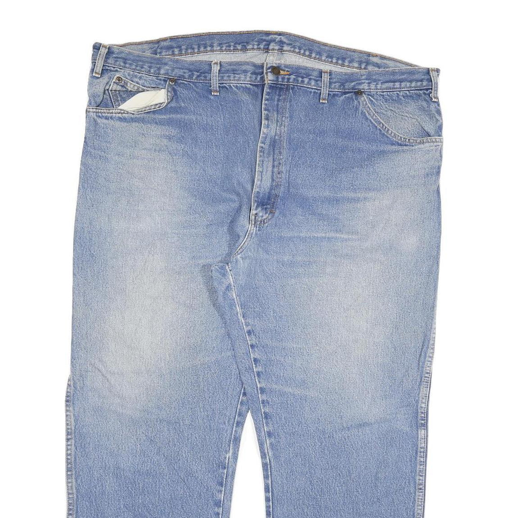 DICKIES Mens Jeans Blue Regular Straight Denim Medium W48 L30 Workwear Zip