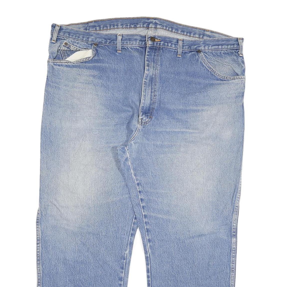 DICKIES Mens Jeans Blue Regular Straight Denim Medium W48 L30 Workwear Zip