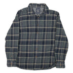 GRAYENS Mens Blue Grey Check Shirt M Cotton Blend Casual Long Sleeve Button