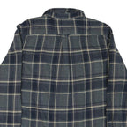 GRAYENS Mens Blue Grey Check Shirt M Cotton Blend Casual Long Sleeve Button