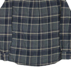 GRAYENS Mens Blue Grey Check Shirt M Cotton Blend Casual Long Sleeve Button
