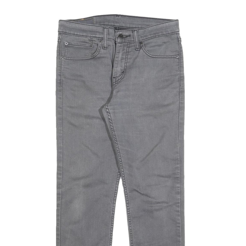 LEVI'S 511 Slim Mens Jeans Grey Slim Skinny Denim Medium W31 L30 Stretch Zip