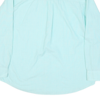 CHAPS Mens Blue Plain Cotton Blend Shirt L Button-Down Collar Long Sleeve Casual