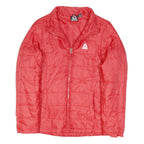 REEBOK Womens Red Jacket M Polyester Blend Plain Zip Lightweight Activewear