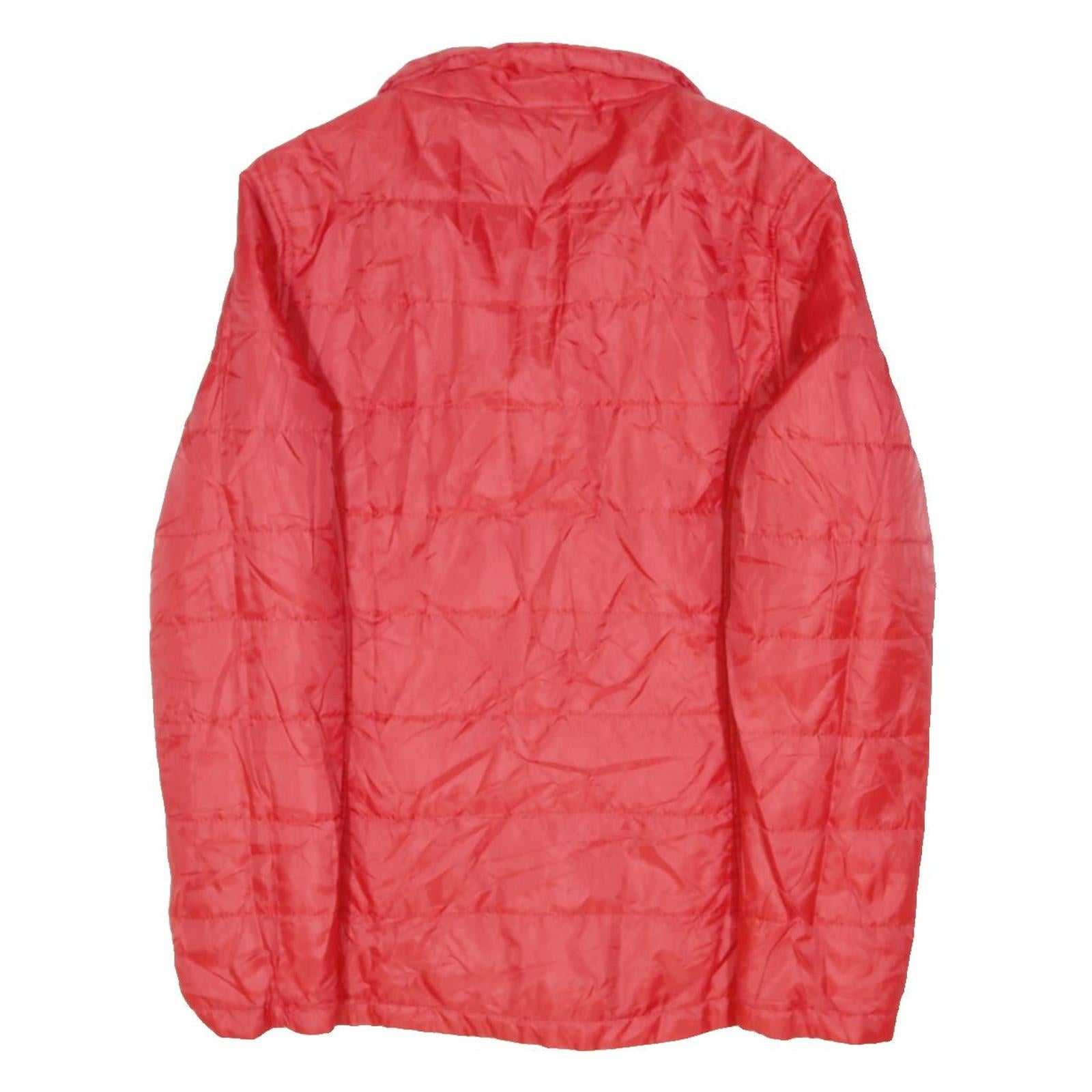 REEBOK Womens Red Jacket M Polyester Blend Plain Zip Lightweight Activewear