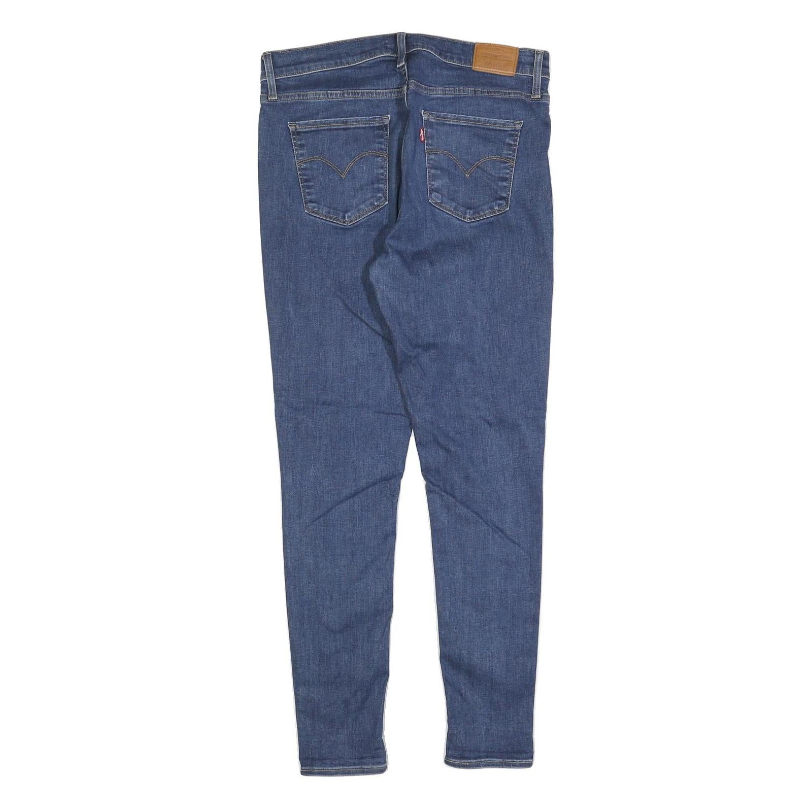 LEVI'S Womens 720 Slim Jeans Blue Denim Cotton Blend W31 L30 Zip