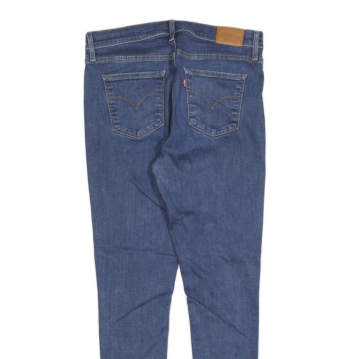 LEVI'S Womens 720 Slim Jeans Blue Denim Cotton Blend W31 L30 Zip