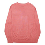 NAUTICA Mens Pink Patterned Jumper Crew Neck Basic Knit XL Cotton Blend