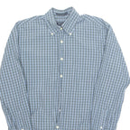 GANT Mens Shirt Blue Check Long Sleeve M