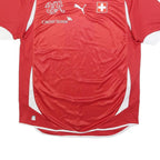 PUMA 2010-11 Switzerland Home Mens Red Football Shirt L Short Sleeve V-Neck