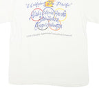 HANES Mens White Graphic T-Shirt M Short Sleeve Crew Neck Pacific Council 1996