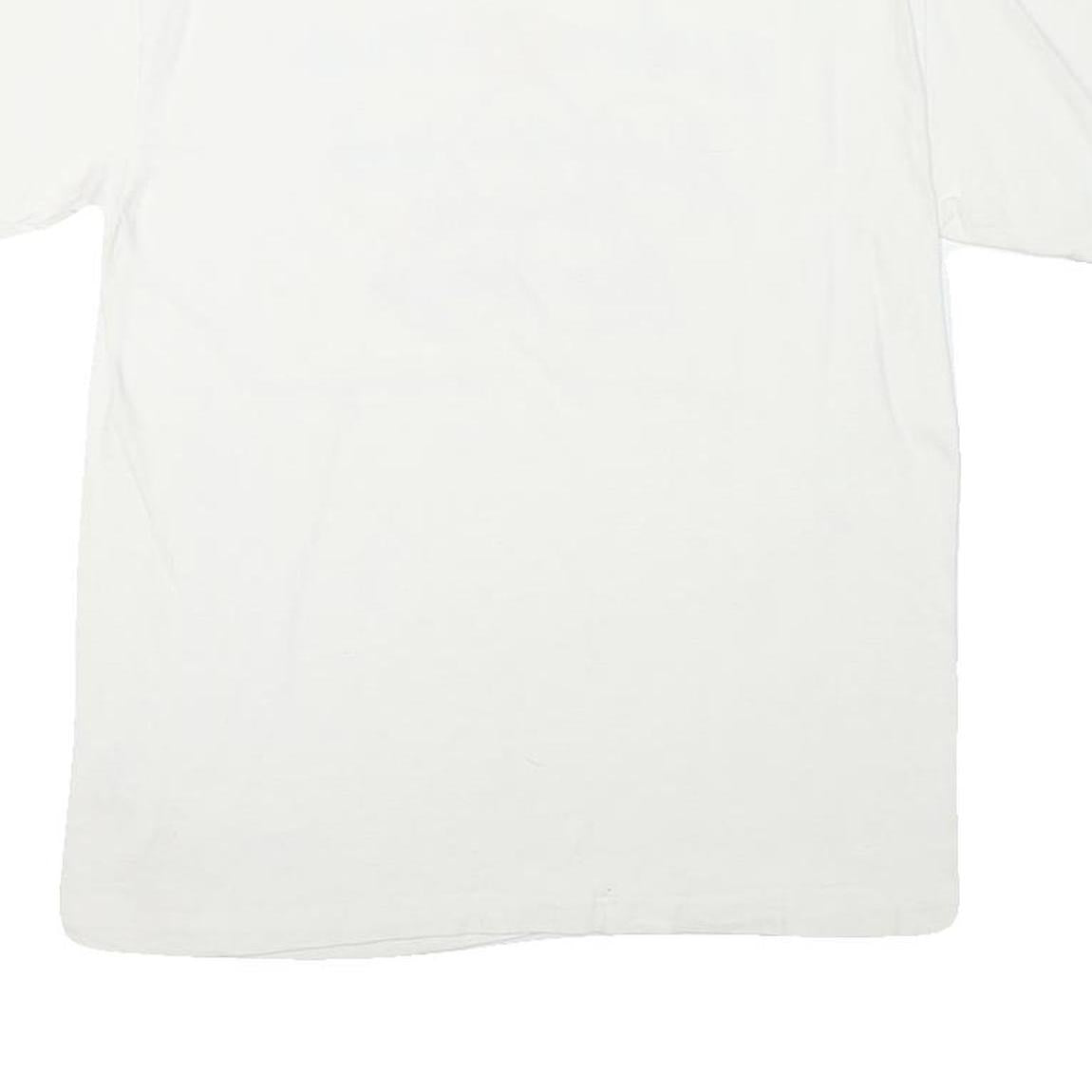 HANES Mens White Graphic T-Shirt M Short Sleeve Crew Neck Pacific Council 1996