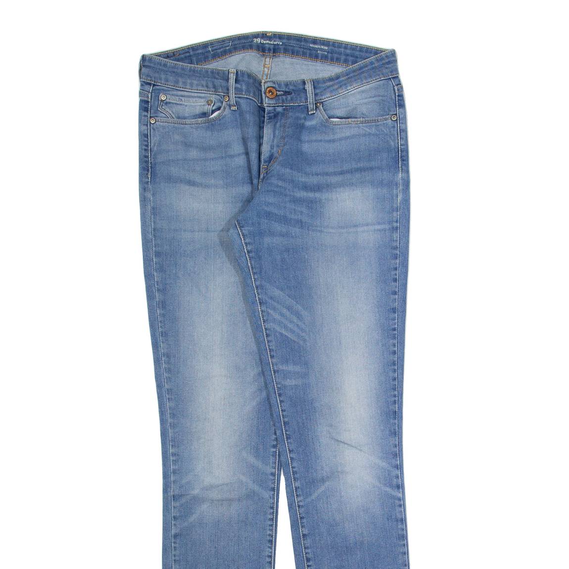 LEVI'S Demi Curve Womens Jeans Blue Slim Skinny Stone Wash W29 L34