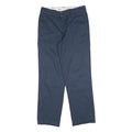 DICKIES Mens Cotton Blend Navy Regular Straight Trousers W32 L32 Workwear Zip