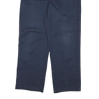 DICKIES Mens Cotton Blend Navy Regular Straight Trousers W34 L28 Workwear Zip