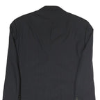 TOMMY HILFIGER Mens Black Pinstripe Blazer Jacket L Cotton Classic Tailored