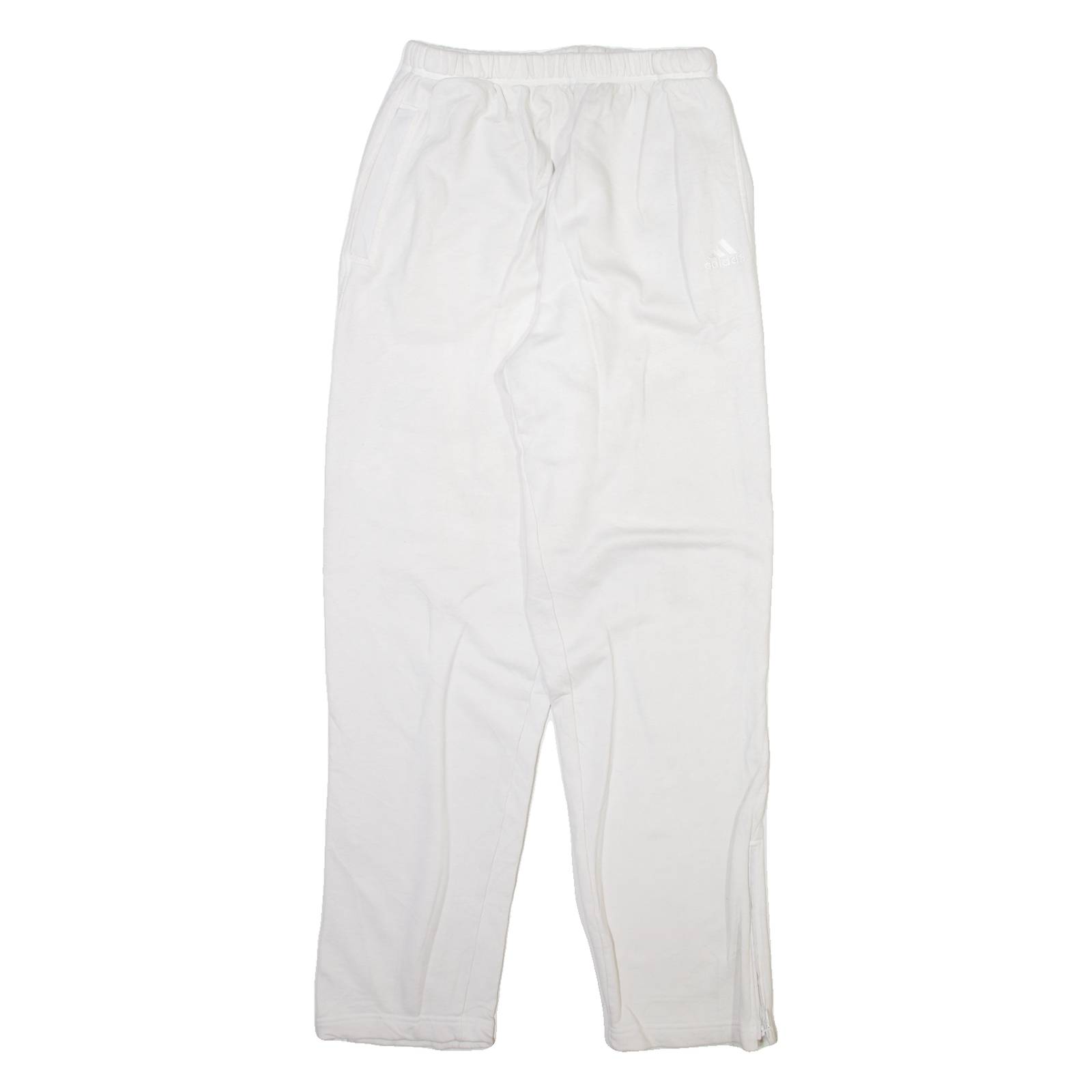 ADIDAS Mens Joggers White Straight M W25 L30