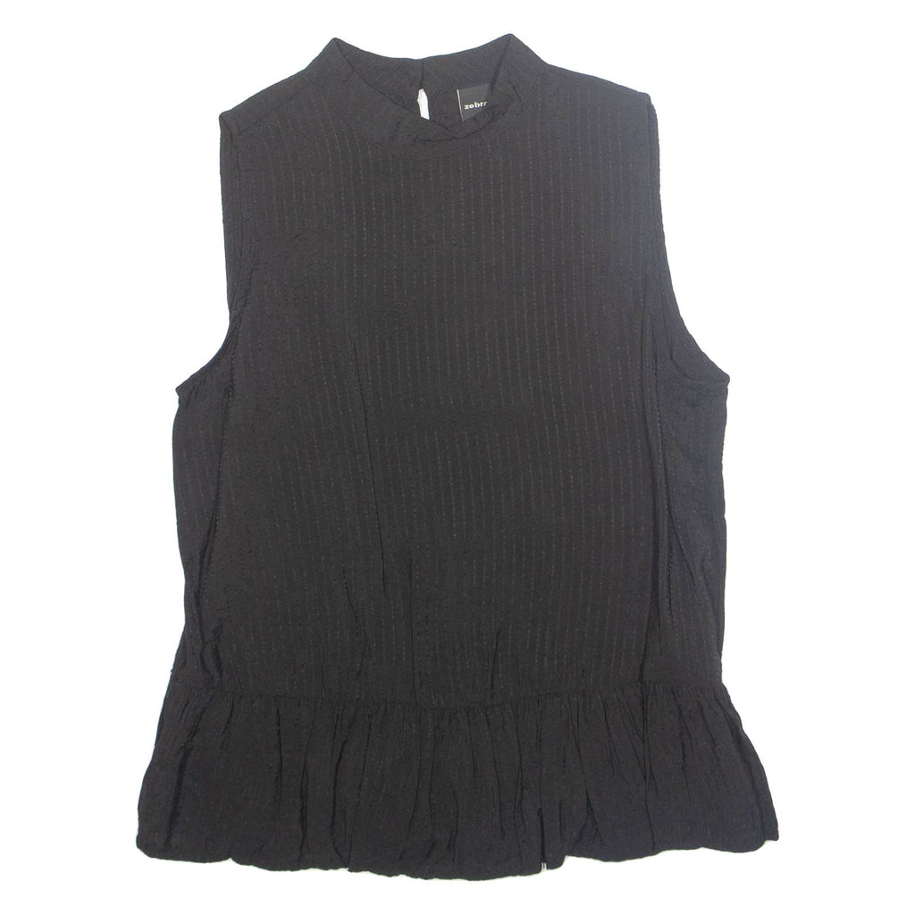 ZEBRA Womens Top Black Sleeveless XS