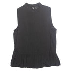 ZEBRA Womens Top Black Sleeveless XS