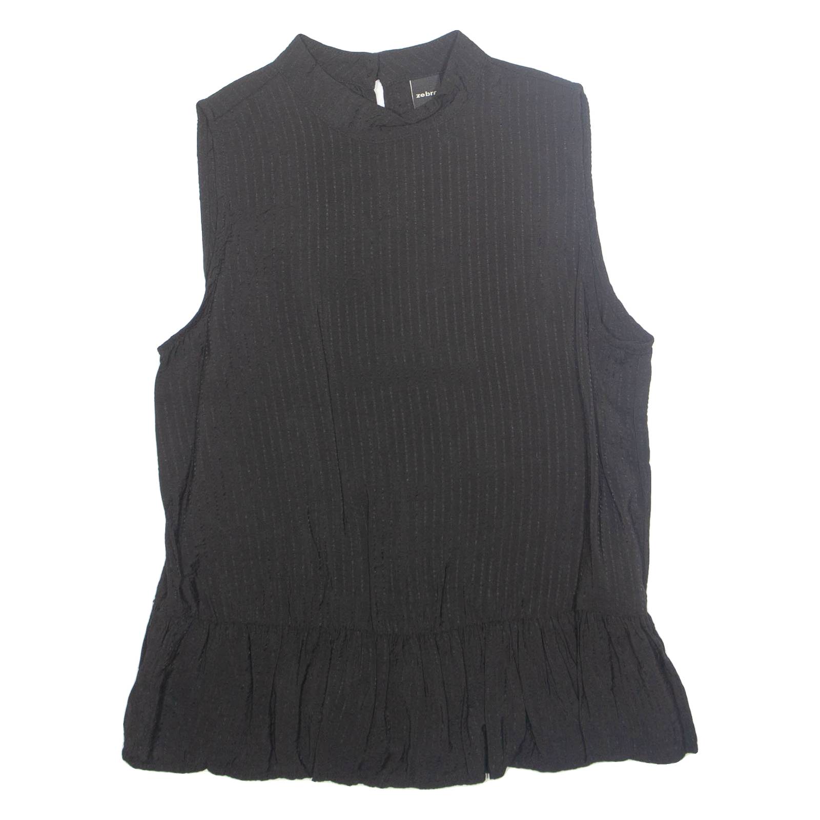 ZEBRA Womens Top Black Sleeveless XS