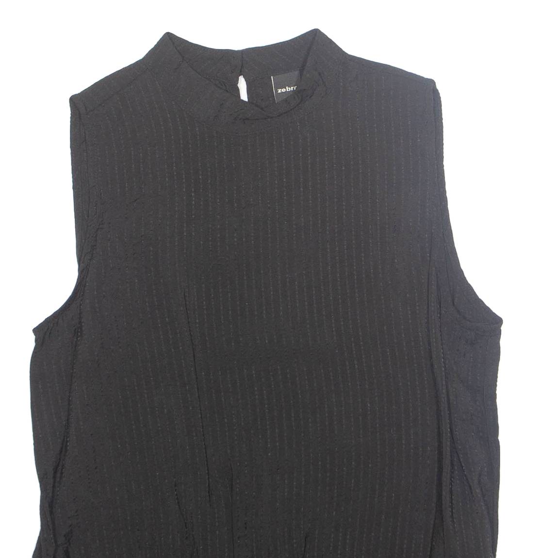 ZEBRA Womens Top Black Sleeveless XS