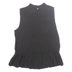 ZEBRA Womens Top Black Sleeveless XS