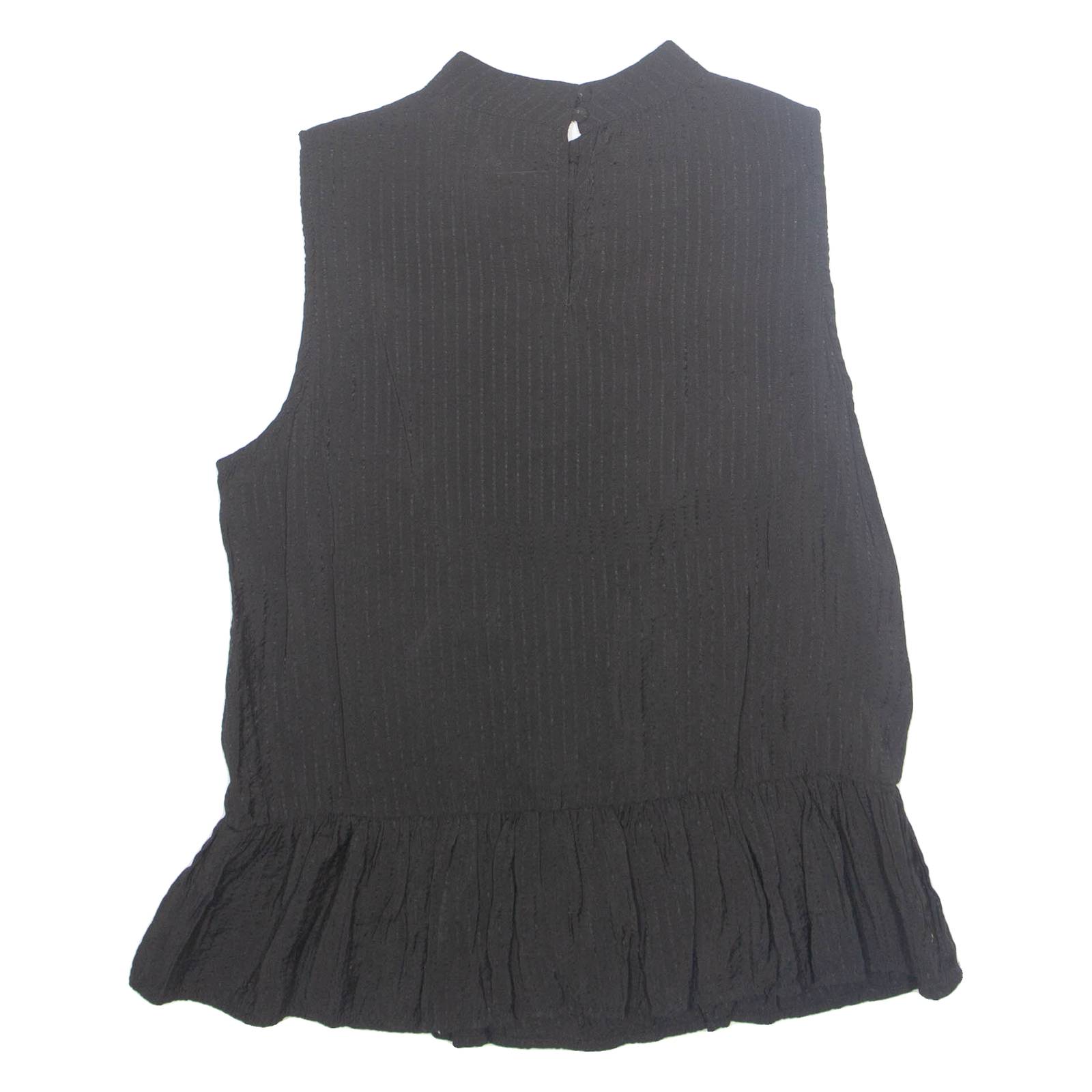 ZEBRA Womens Top Black Sleeveless XS