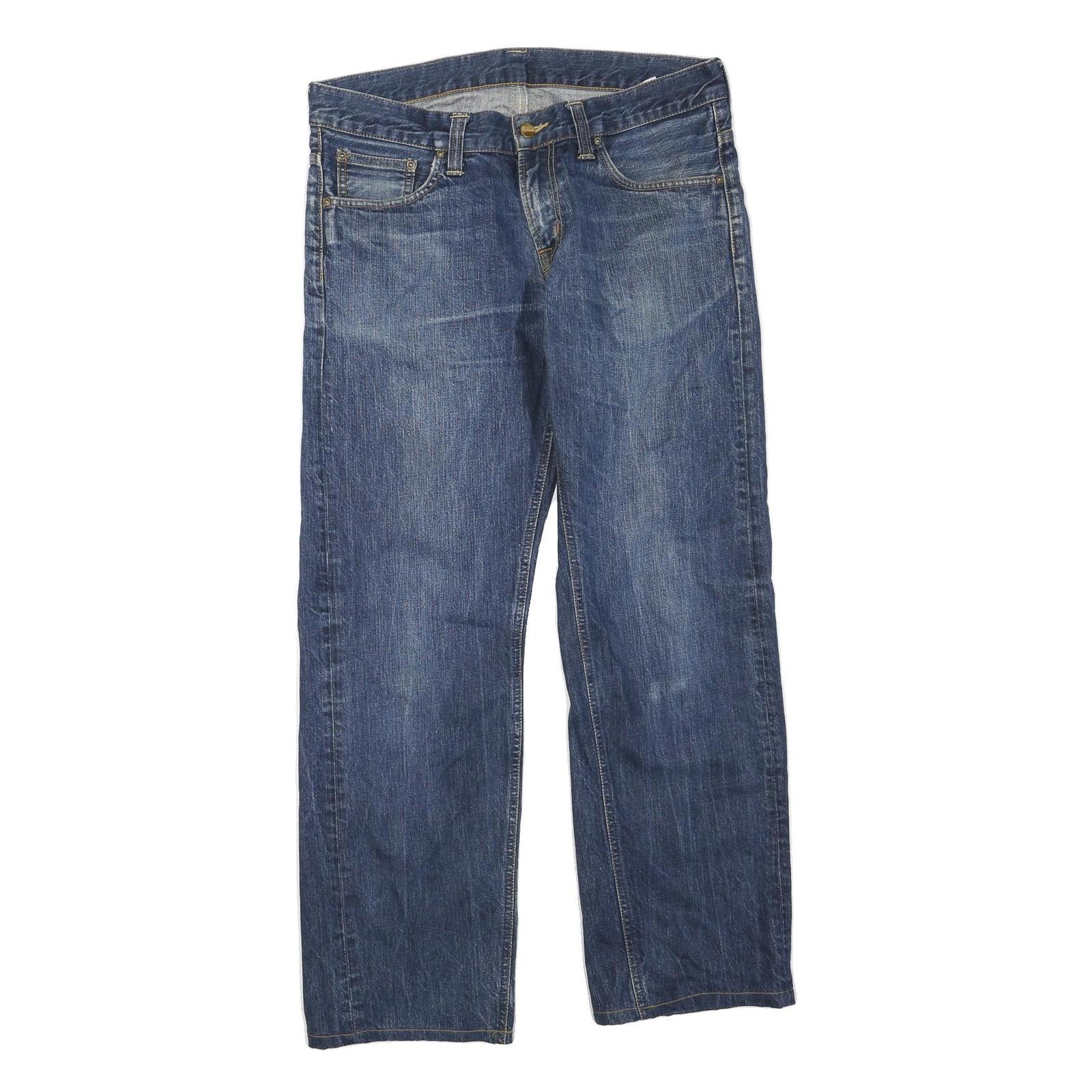 CARHARTT Womens Jeans Blue Regular Straight Denim Medium W34 L30 Workwear