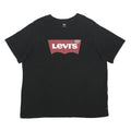LEVI'S Mens Black Graphic T-Shirt 2XL Short Sleeve Crew Neck Logo Print Cotton