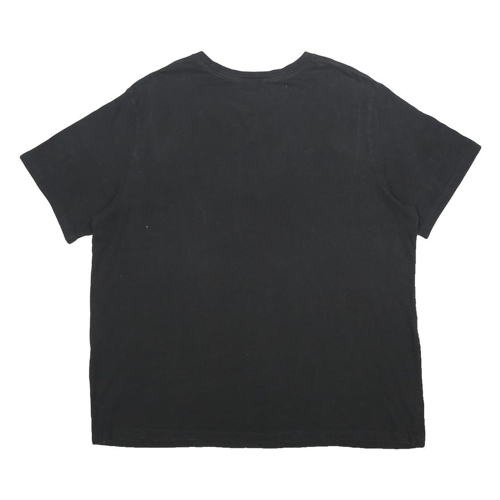 LEVI'S Mens Black Graphic T-Shirt 2XL Short Sleeve Crew Neck Logo Print Cotton