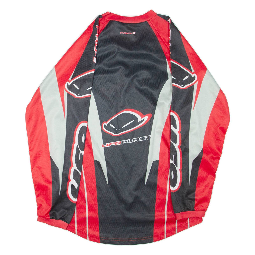 UFO SPORTSWEAR Mens Jersey Red Long Sleeve V-Neck M