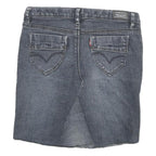LEVI'S Womens Blue Denim Mini Skirt Cotton Blend Straight Short S Casual
