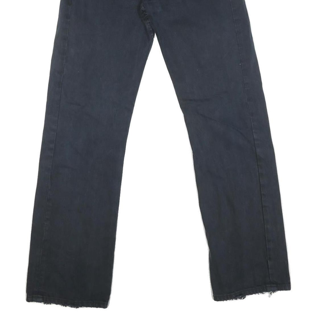 LEVI'S 501 Mens Jeans Black Regular Straight Denim Dark W29 L31 Classic Fit Zip