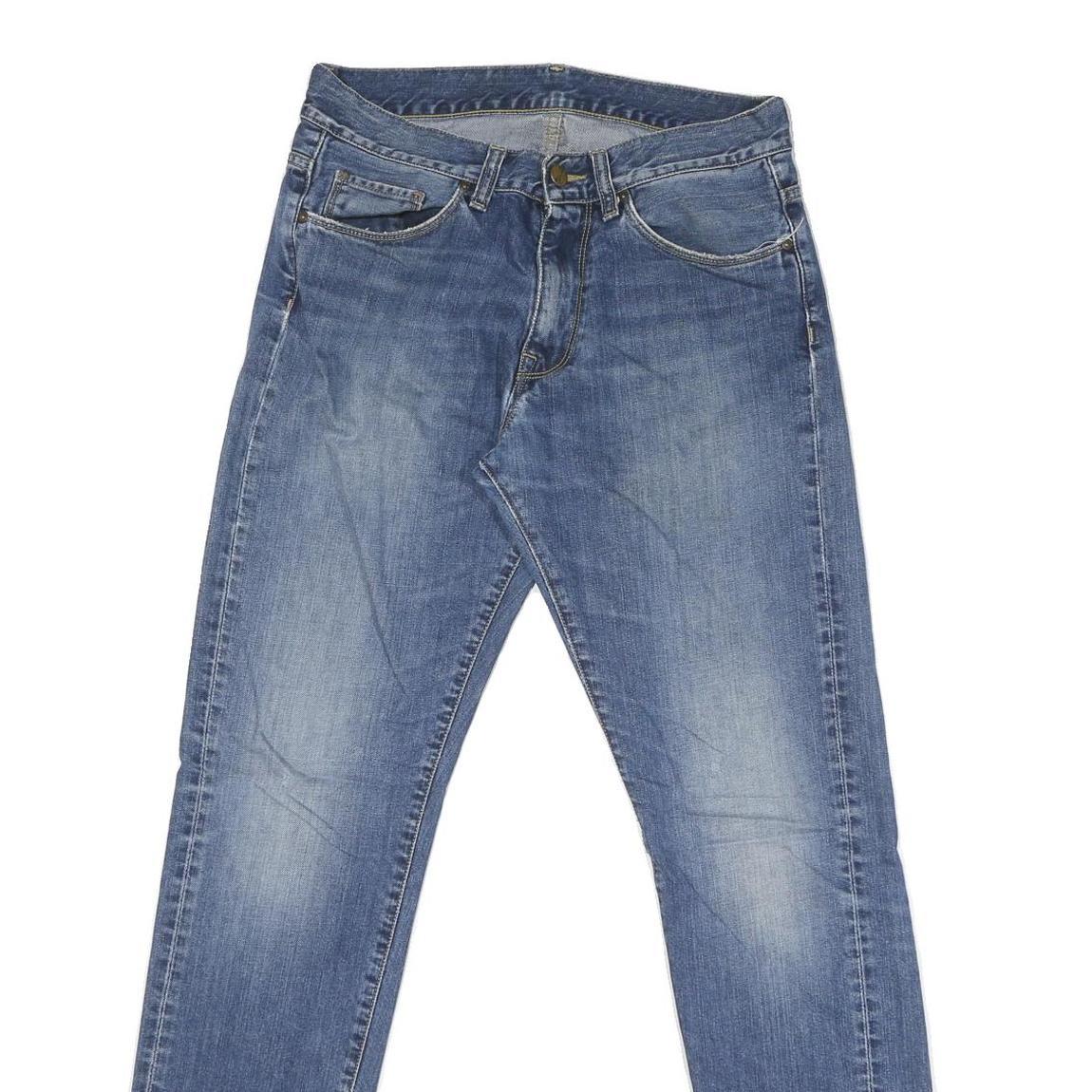 CARHARTT Mens Regular Fit Straight Blue Denim Jeans W29 L32 Classic Style