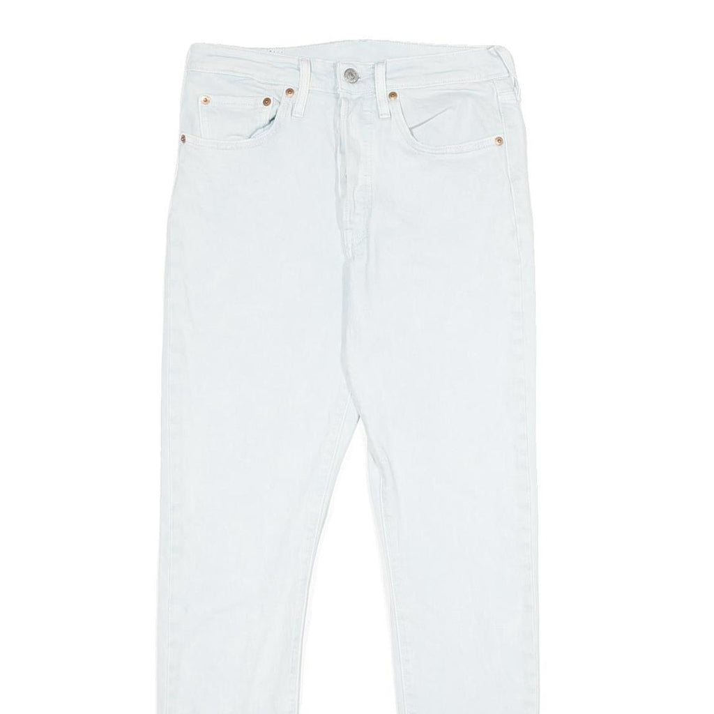 LEVI'S 501S Womens Classic Slim Denim Light Blue W26 L30 Button Closure