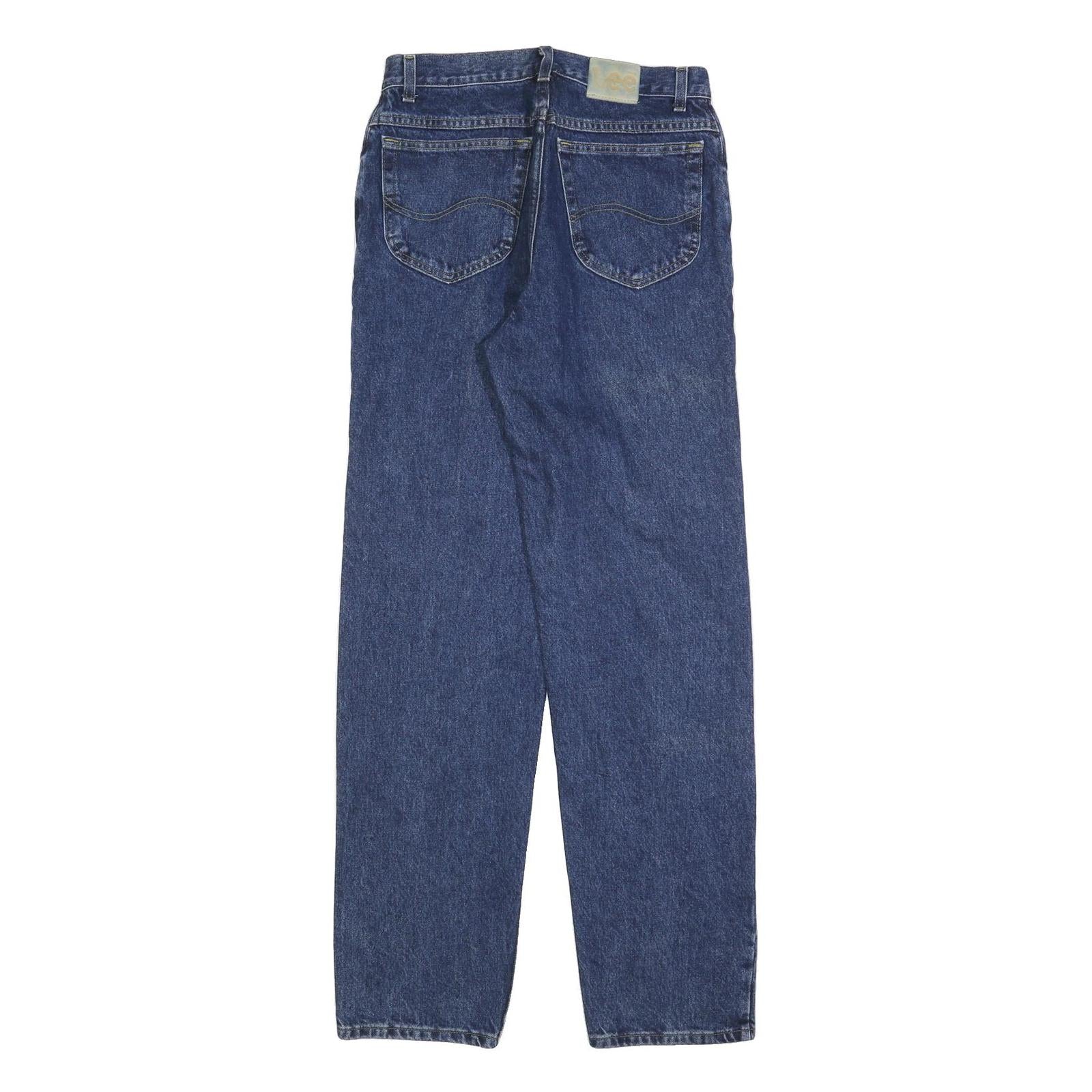 LEE Mens Jeans Blue Regular Straight Denim Medium W30 L34 Classic Casual Zip