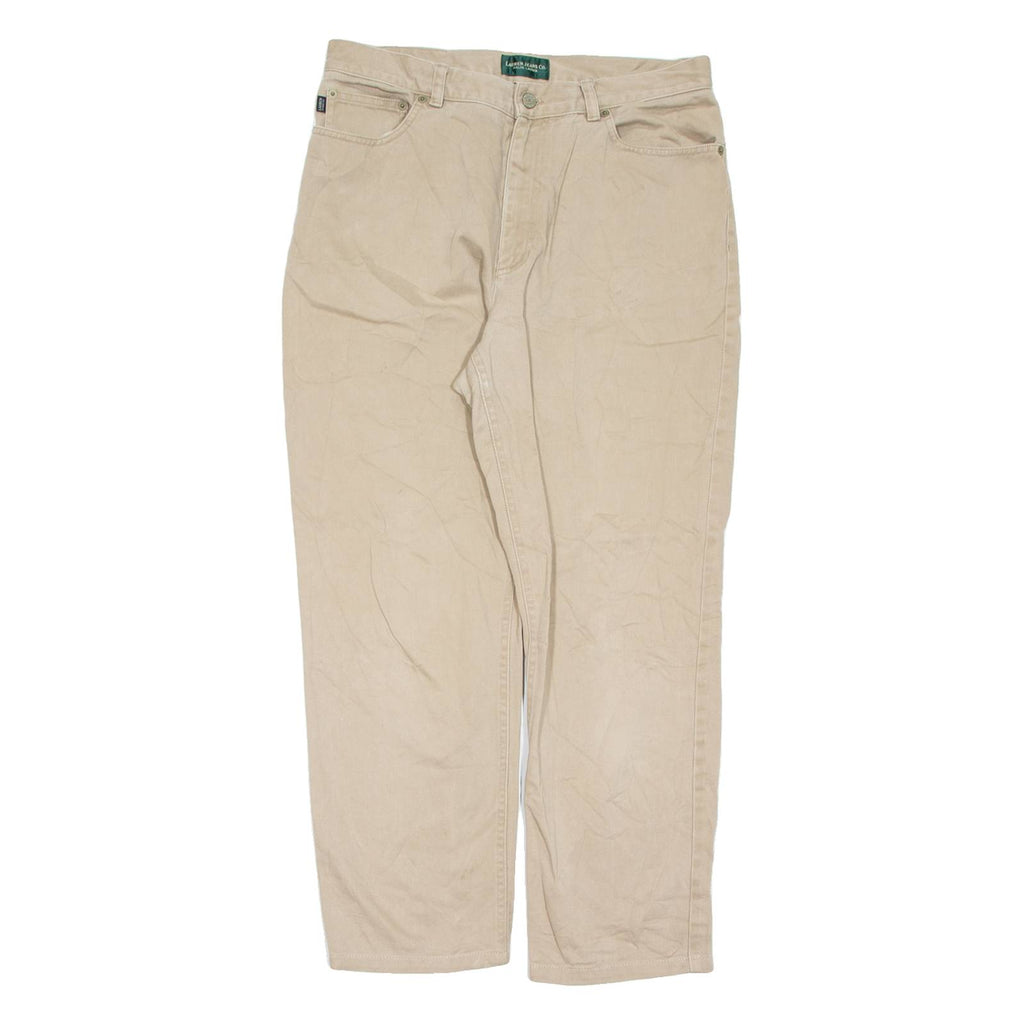 LAUREN RALPH LAUREN Womens Jeans Beige Regular Straight W32 L28