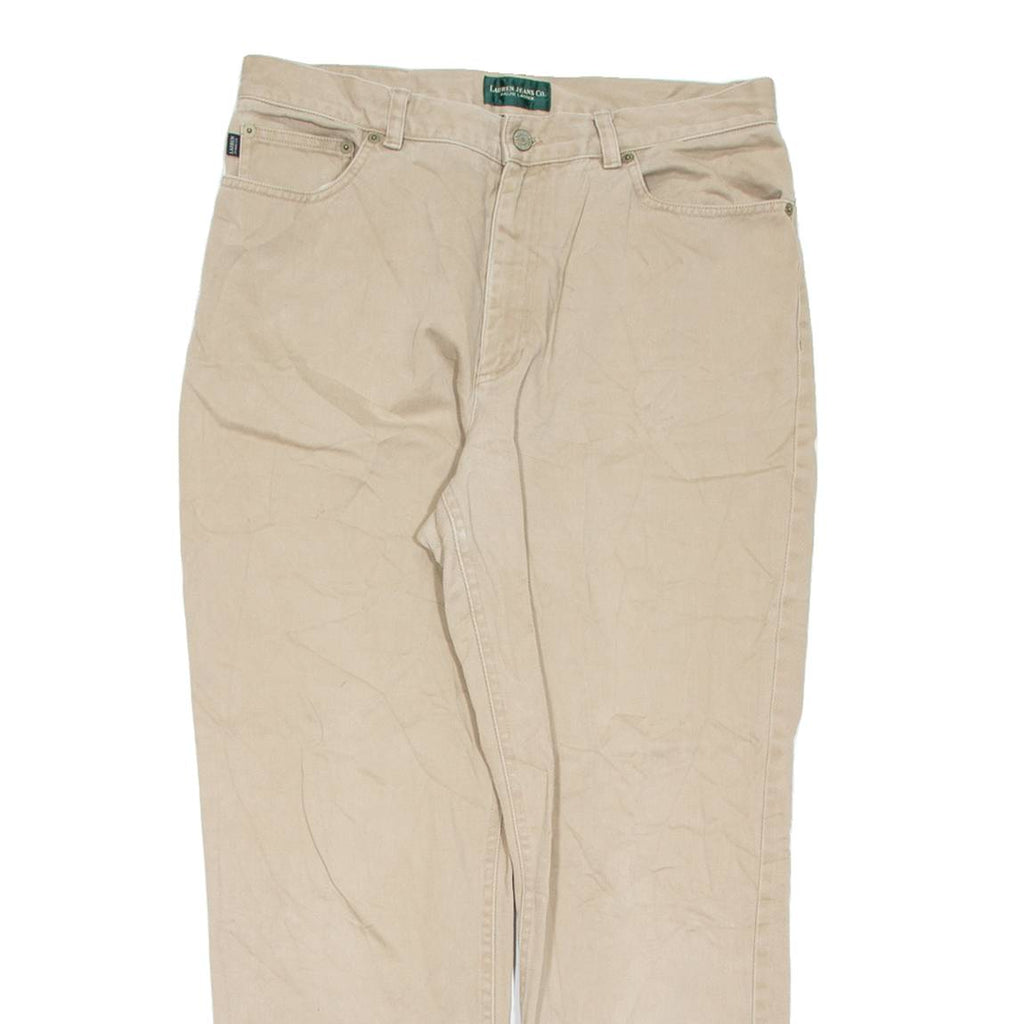 LAUREN RALPH LAUREN Womens Jeans Beige Regular Straight W32 L28