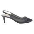 GEOX Womens Black Slingback Pointed Toe Heels Synthetic UK 7 Elegant Formal