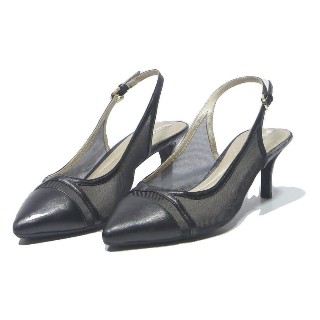 GEOX Womens Black Slingback Pointed Toe Heels Synthetic UK 7 Elegant Formal