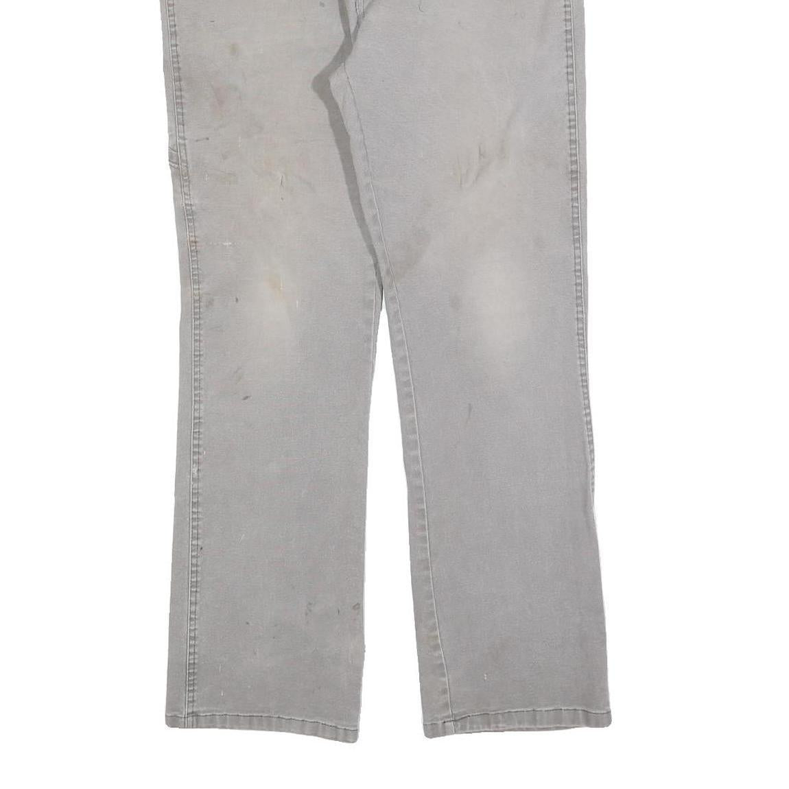 DICKIES Mens Jeans Grey Relaxed Straight Denim W32 L28 Workwear Casual