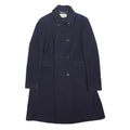 HOBBS LONDON Womens Navy Blue Wool Blend Button Jacket UK 10 Classic Tailored